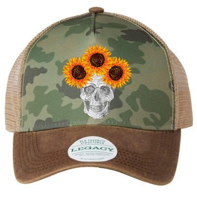 Sunflower Skull Legacy Tie Dye Trucker Hat