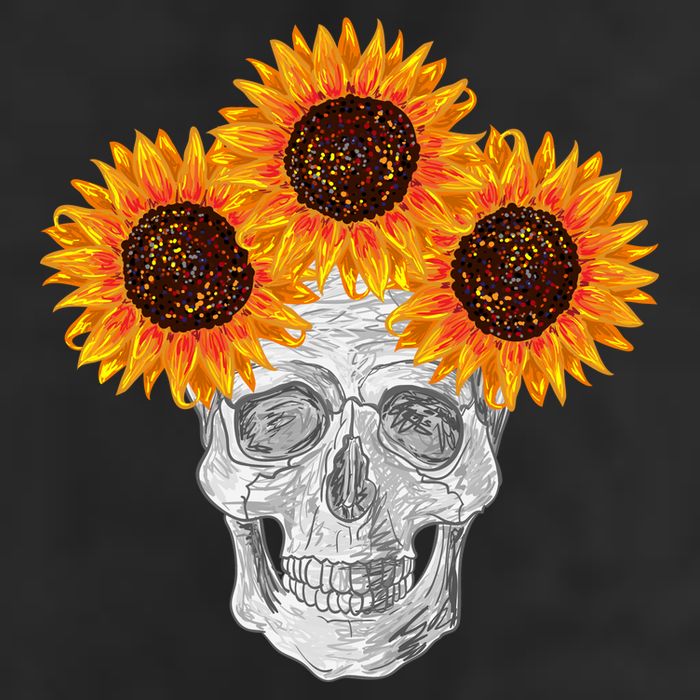 Sunflower Skull Cool Comfort Performance Bucket Hat
