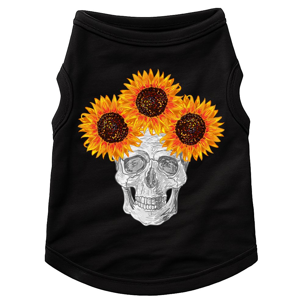 Sunflower Skull Doggie Tank
