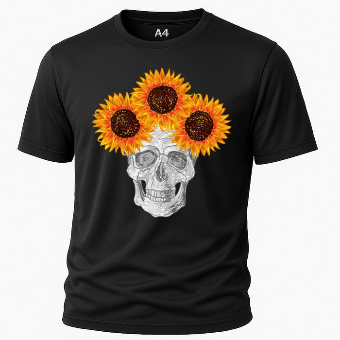 Sunflower Skull Cooling Performance Crew T-Shirt