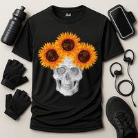 Sunflower Skull Cooling Performance Crew T-Shirt