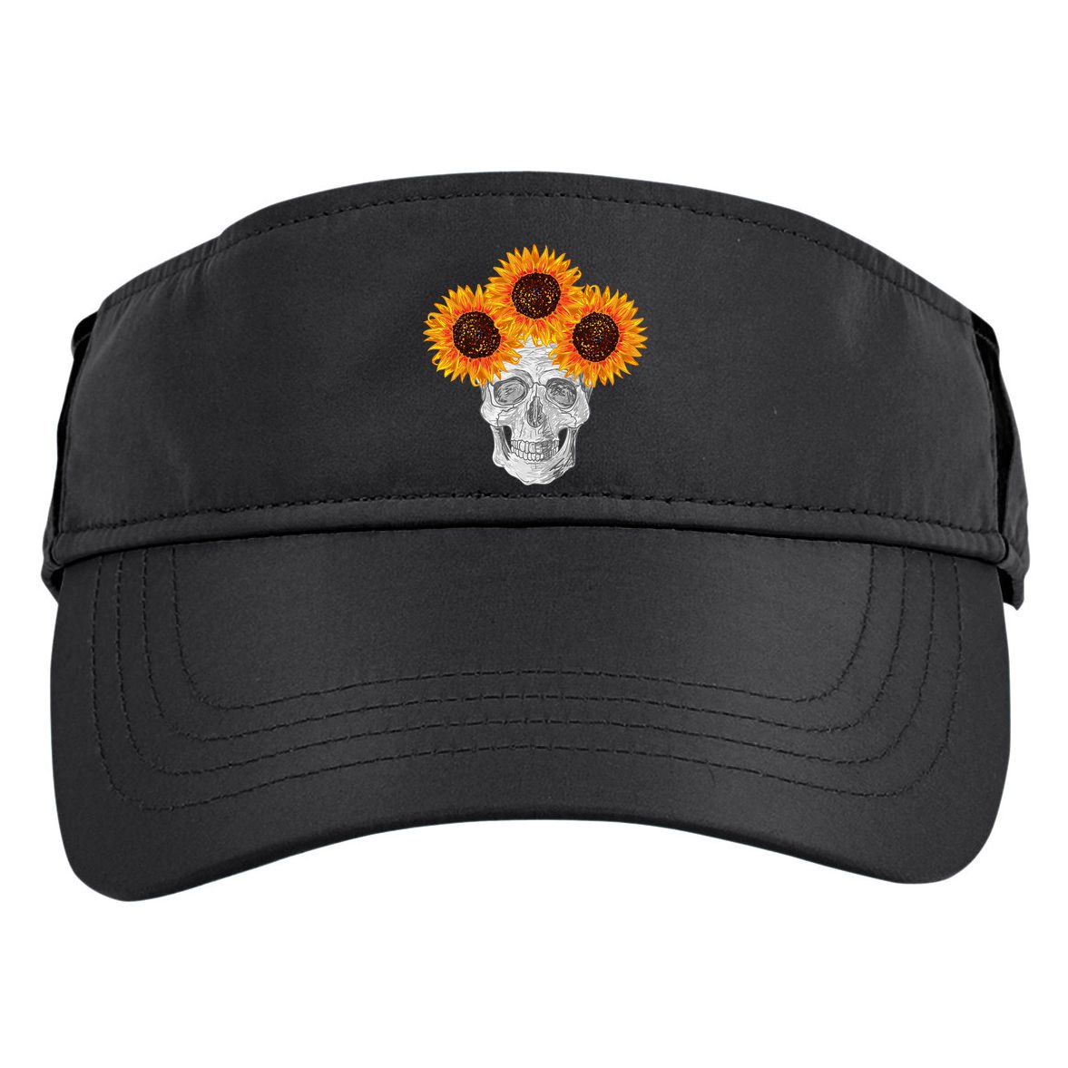 Sunflower Skull Adult Drive Performance Visor