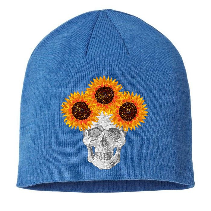 Sunflower Skull Sustainable Beanie