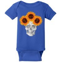 Sunflower Skull Baby Bodysuit