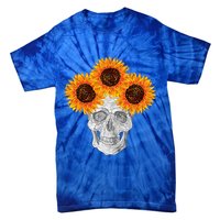 Sunflower Skull Tie-Dye T-Shirt