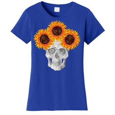 Sunflower Skull Women's T-Shirt