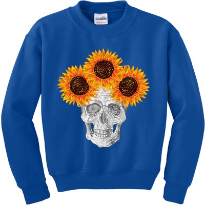 Sunflower Skull Kids Sweatshirt