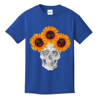 Sunflower Skull Kids T-Shirt