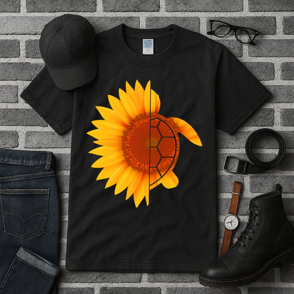 Sunflower Turtle Tall T-Shirt