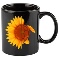 Sunflower Turtle 11oz C Handle Ceramic Mug
