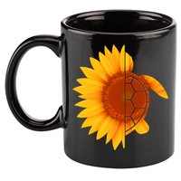 Sunflower Turtle 11oz C Handle Ceramic Mug