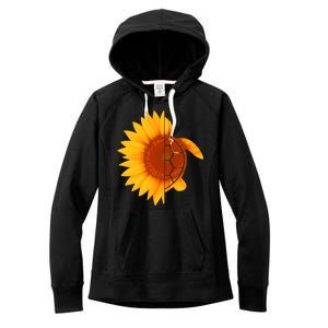 Sunflower Turtle Women's Fleece Hoodie