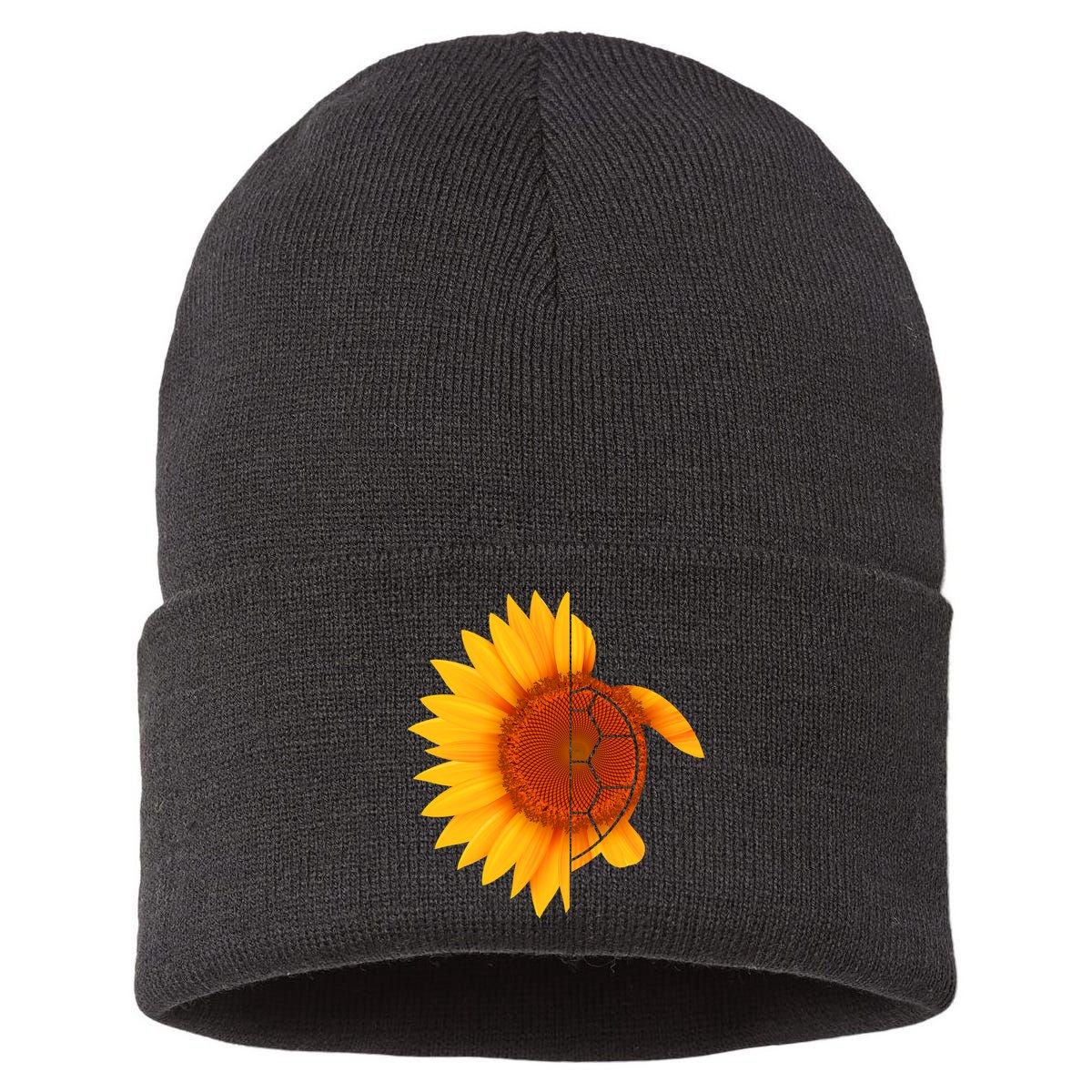 Sunflower Turtle Sustainable Knit Beanie