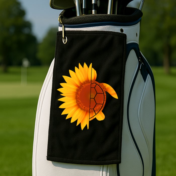 Sunflower Turtle Golf Towel