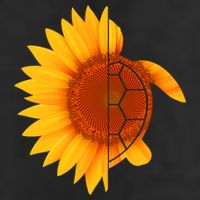 Sunflower Turtle Golf Towel