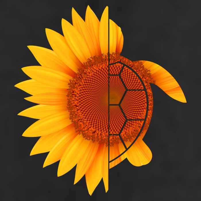 Sunflower Turtle Golf Towel
