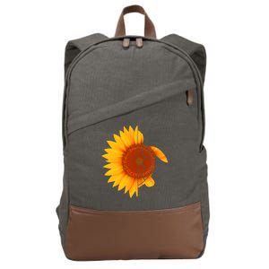 Sunflower Turtle Cotton Canvas Backpack