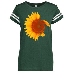 Sunflower Turtle Enza Ladies Jersey Football T-Shirt