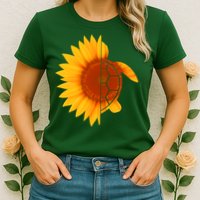 Sunflower Turtle Womens T-Shirt