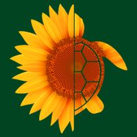 Sunflower Turtle Womens T-Shirt