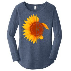 Sunflower Turtle Women's Perfect Tri Tunic Long Sleeve Shirt