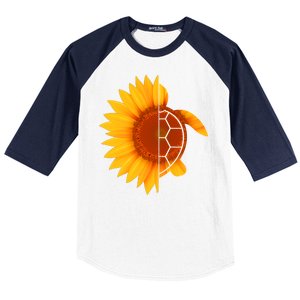 Sunflower Turtle Baseball Sleeve Shirt