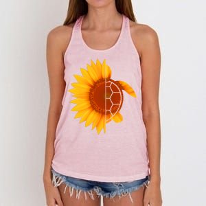 Sunflower Turtle Women's Knotted Racerback Tank