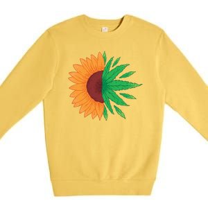 Sunflower Weed Premium Crewneck Sweatshirt