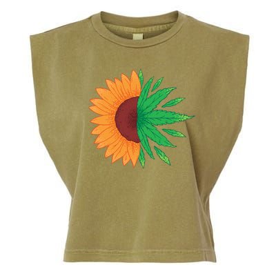 Sunflower Weed Garment-Dyed Women's Muscle Tee