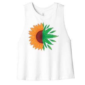 Sunflower Weed Women's Racerback Cropped Tank