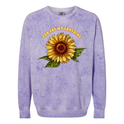 Sunflower You Are My Sunshine Colorblast Crewneck Sweatshirt