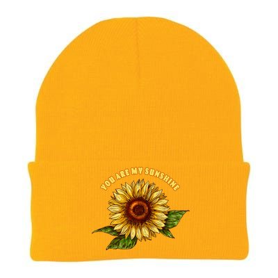 Sunflower You Are My Sunshine Knit Cap Winter Beanie