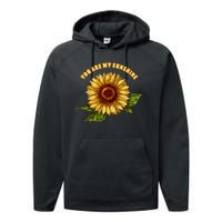 Sunflower You Are My Sunshine Performance Fleece Hoodie