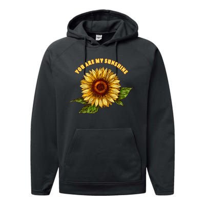 Sunflower You Are My Sunshine Performance Fleece Hoodie