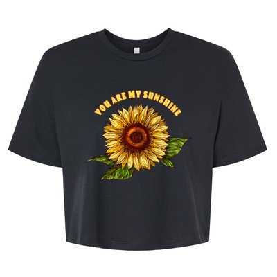 Sunflower You Are My Sunshine Bella+Canvas Jersey Crop Tee