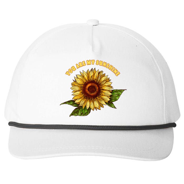 Sunflower You Are My Sunshine Snapback Five-Panel Rope Hat