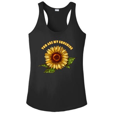 Sunflower You Are My Sunshine Ladies PosiCharge Competitor Racerback Tank