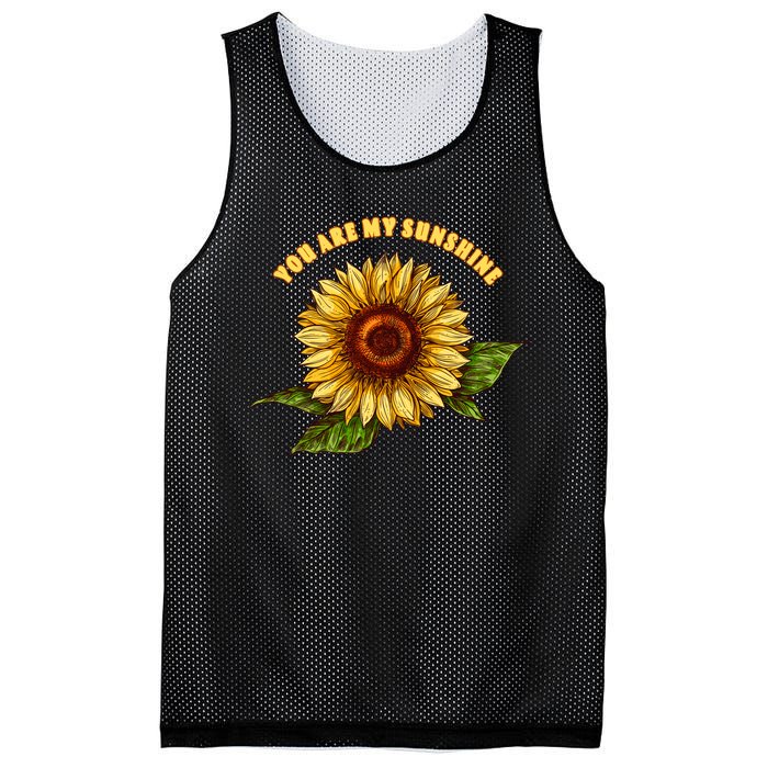 Sunflower You Are My Sunshine Mesh Reversible Basketball Jersey Tank