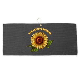 Sunflower You Are My Sunshine Large Microfiber Waffle Golf Towel