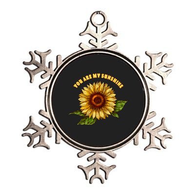 Sunflower You Are My Sunshine Metallic Star Ornament