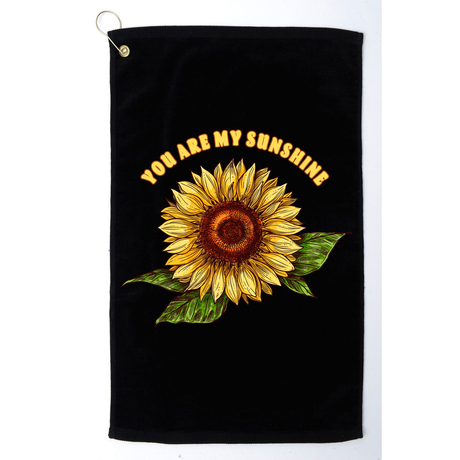 Sunflower You Are My Sunshine Golf Towel