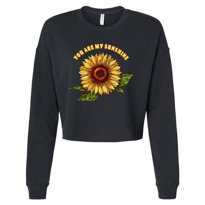 Sunflower You Are My Sunshine Cropped Pullover Crew