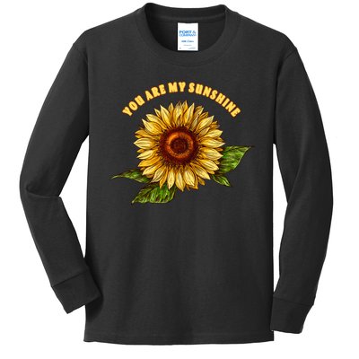 Sunflower You Are My Sunshine Kids Long Sleeve Shirt