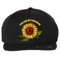 Sunflower You Are My Sunshine Wool Snapback Cap