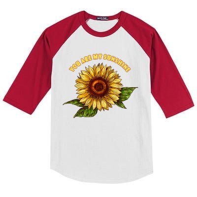 Sunflower You Are My Sunshine Kids Colorblock Raglan Jersey