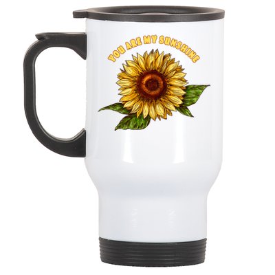 Sunflower You Are My Sunshine Stainless Steel Travel Mug