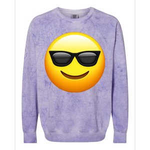 Sunglasses Emoji Cool Smiley Colorblast Crewneck Sweatshirt