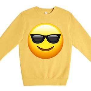 Sunglasses Emoji Cool Smiley Premium Crewneck Sweatshirt