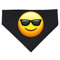 Sunglasses Emoji Cool Smiley USA-Made Doggie Bandana