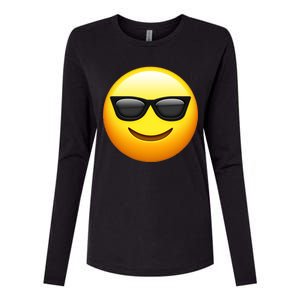 Sunglasses Emoji Cool Smiley Womens Cotton Relaxed Long Sleeve T-Shirt